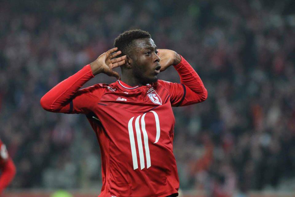 Nicolas Pépé jubilant après son but contre le PSG