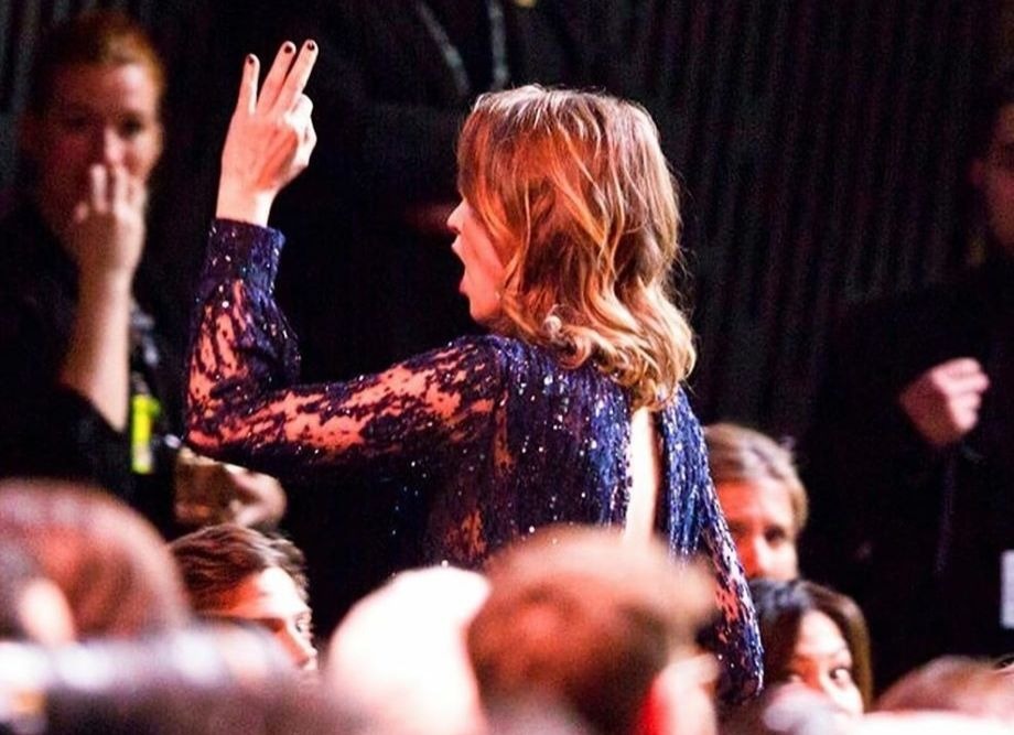 L’actrice Adèle Haenel quittant la salle Pleyel, lors de la cérémonie des 45e Cesar.