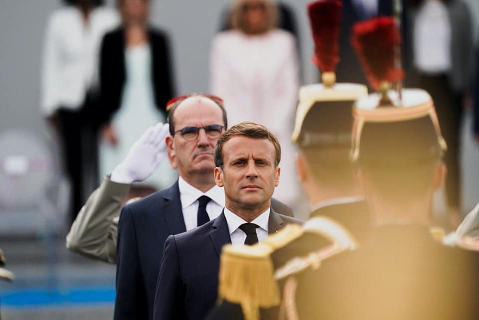 Emmanuel Macron et Jean Castex à la place de la Concorde, le 14 juillet 2020.